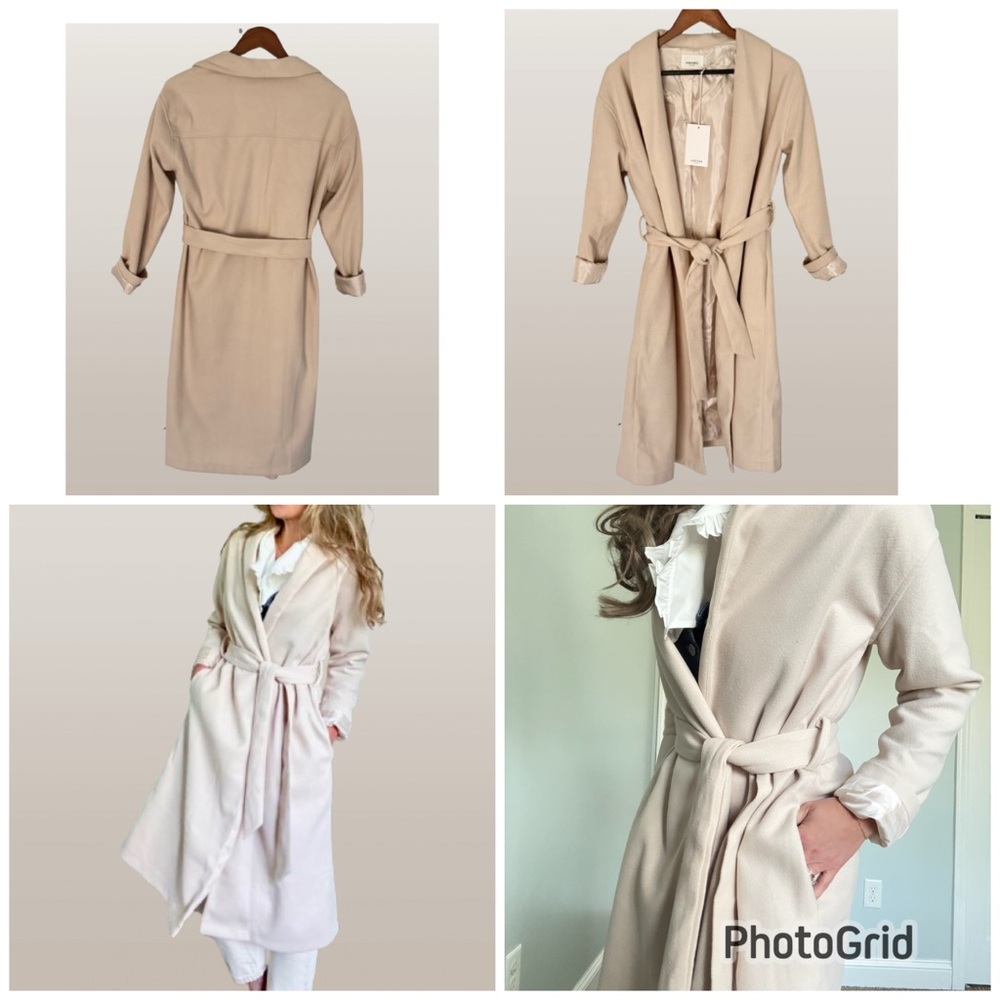New! Andree by Unit Blush Pink Duster Long Coat size Small